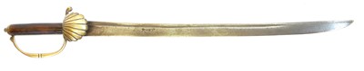 Lot Mid 18th century hunting sword by Samuel...