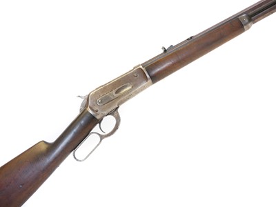 Lot Winchester 1886 38-56 lever action rifle,...