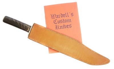 Lot Wardell custom made bowie knife, 13inch blade...