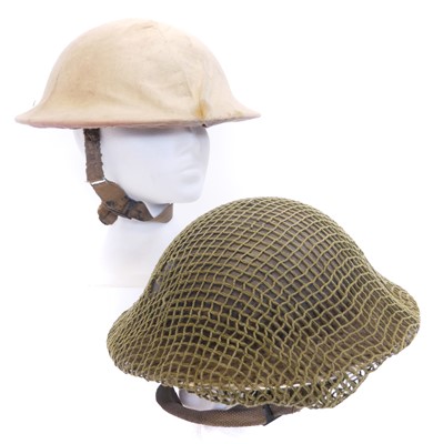 Lot British Brodie helmet, with liner and net...