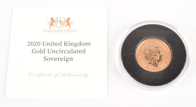 Lot 27 - Queen Elizabeth II, Uncirculated Sovereign, 2020
