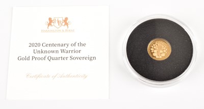 Lot 34 - Elizabeth II, 2020 Tristan da Cunha 22-carat gold proof Quarter Sovereign