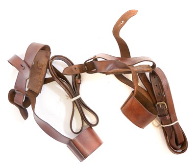 Lot Two replica leather harnesses for a Mauser C96...