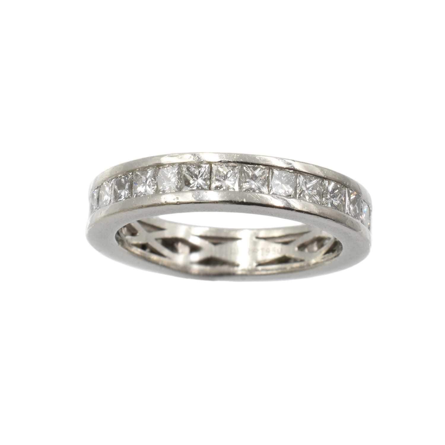 Lot A diamond and platinum eternity ring, by David Robinson