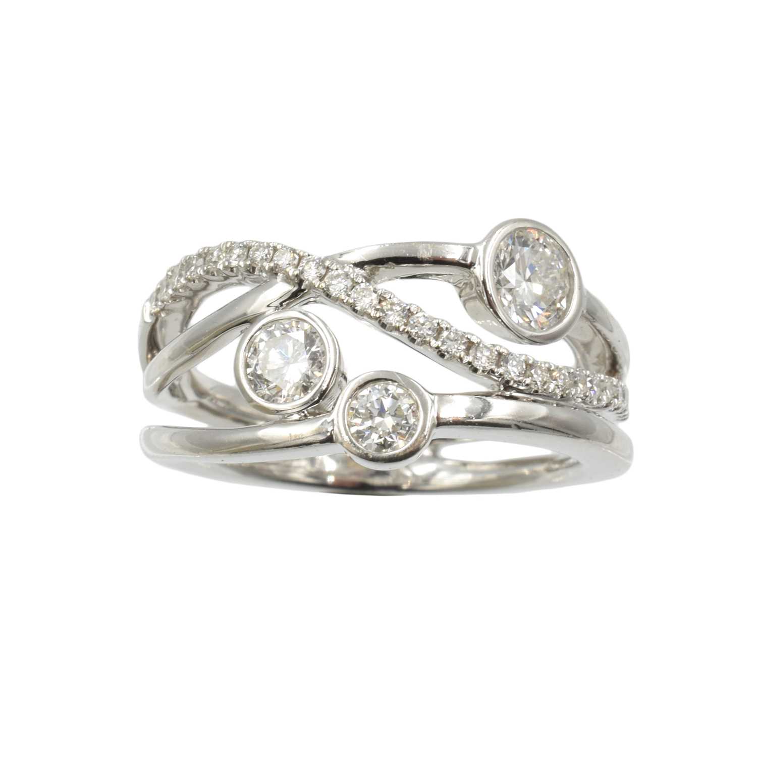 Lot 205 - A diamond and gold scatter ring, by David Robinson