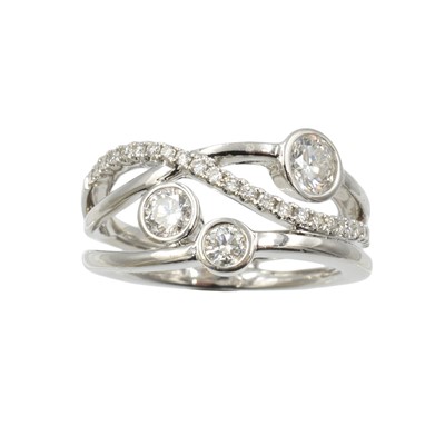 Lot 205 - A diamond and gold scatter ring, by David Robinson