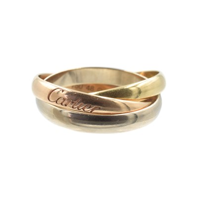 Lot 66 - Cartier 18ct gold three-tone trinity ring