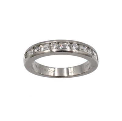 Lot 96 - Tiffany & Co diamond half eternity ring