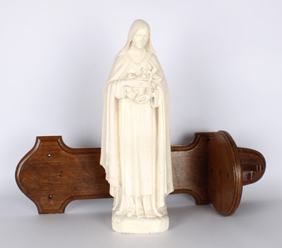 Lot 289 - A Tall Plaster Figure of the Madonna or Virgin Mary