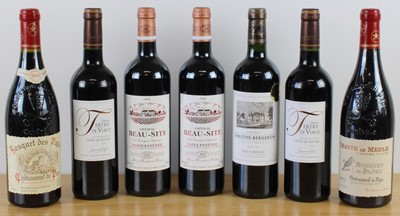 Lot 4 - 7 Bottles Mixed Lot Fine Claret and Bosquet des Papes Chateauneuf du Pape comprising