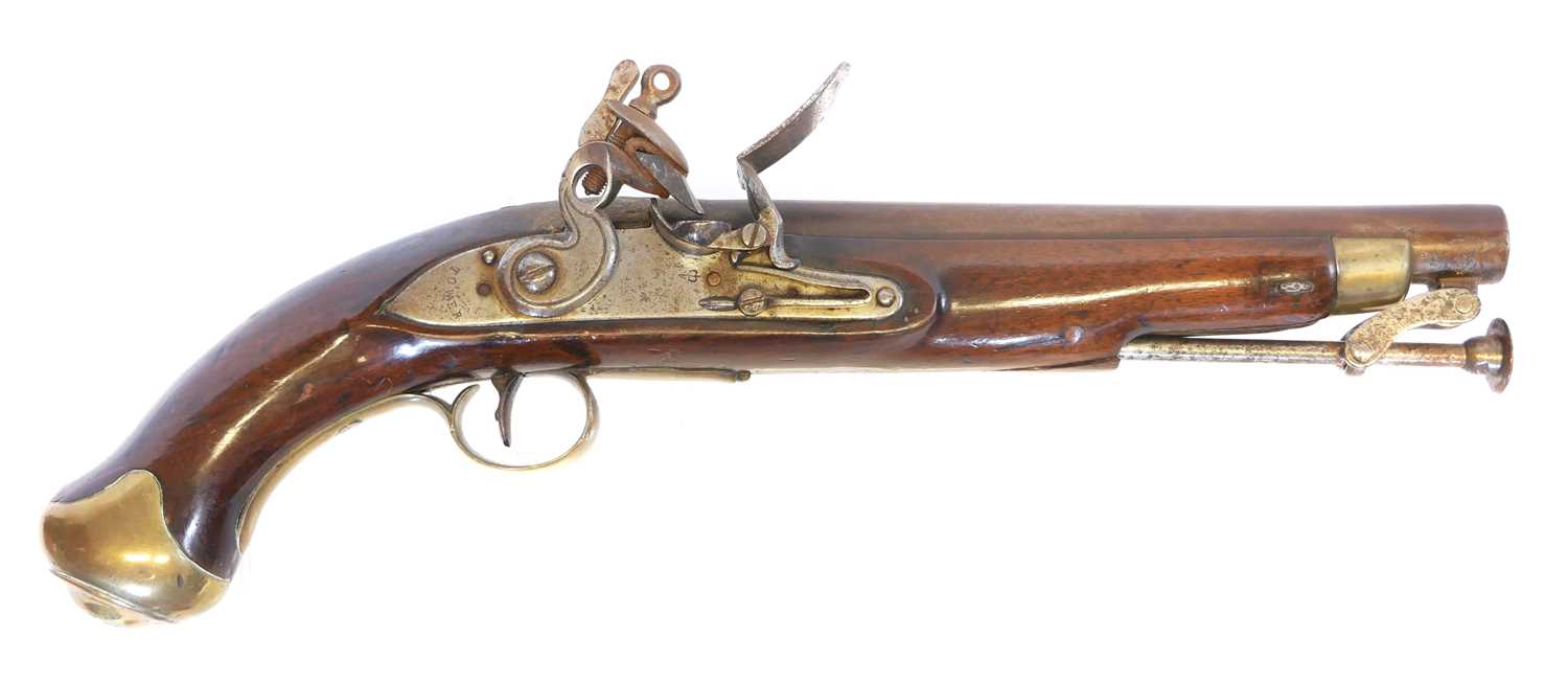 Lot 1 - Flintlock new land .650 pistol, 9inch barrel...