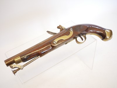 Lot 1 - Flintlock new land .650 pistol, 9inch barrel...