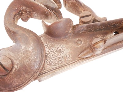 Lot Artificially aged stock and action of a 20th...