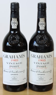 Lot 106 - 2 Bottles Graham’s Vintage Port 1983