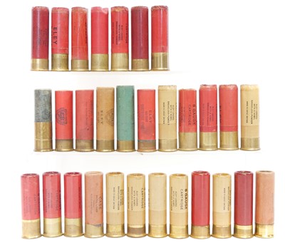 Lot 8 bore shotgun cartridges, including 6 pre ICI,...