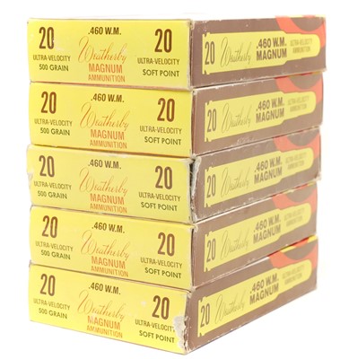 Lot .460 Weatherby Magnum ammunition, 100 rounds...