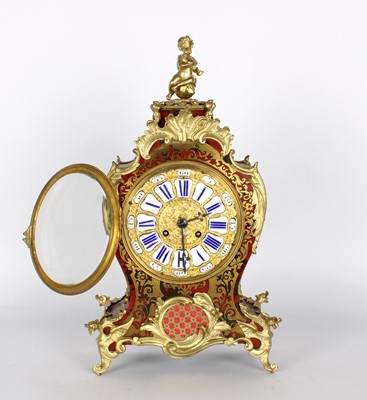 Lot 105 - A Late 19th Century French 'Boulle' Mantel Clock