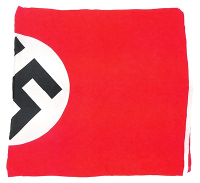 Lot 203 - German flag, the swastika printed in black on...