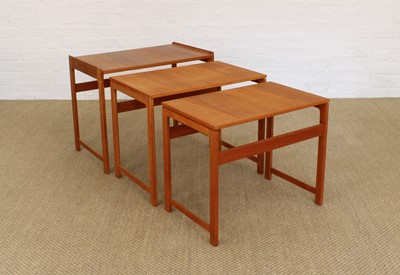 Lot Mid-Century Danish Nest of Three Tables