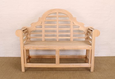 Lot 279 - A Teak "Lutyens" Garden Bench