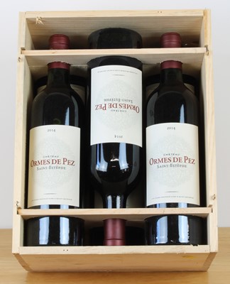 Lot 19 - 6 bottles in OWC Chateau Les Ormes de Pez Cru Bourgeois Superieur St Estephe 2014