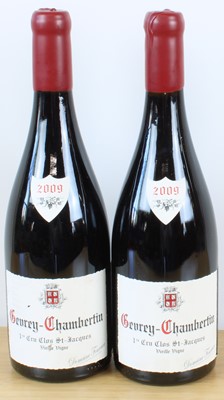 Lot 42 - 2 bottles Gevrey-Chambertin Premier Cru “Clos St Jacques” ‘Vieille Vigne’ Domaine Fourrier 2009