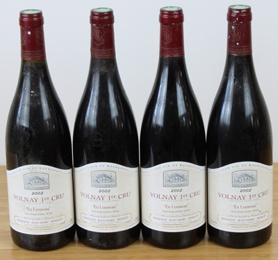 Lot 36 - 4 bottles Volnay premier Cru ‘En L’Ormeau’ Domaine Jean-Marc Bouley 2002