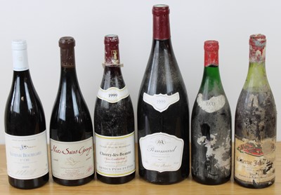 Lot 38 - 6 bottles to include 1 Magnum bottle fine mature Red Burgundy