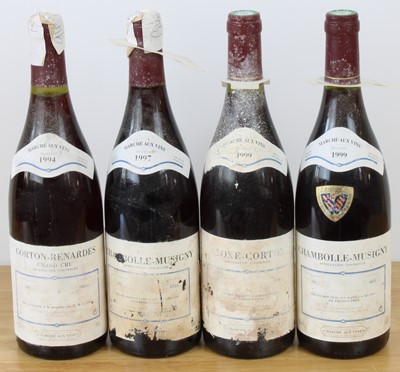Lot 39 - 4 bottles mixed Lot “Marche aux Vins” Fine Red Domaine Burgundies