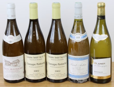 Lot 41 - 5 bottles mixed Lot Fine White Burgundy
