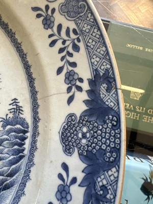 Lot An 18th Century Chinese Export Blue and White Charger