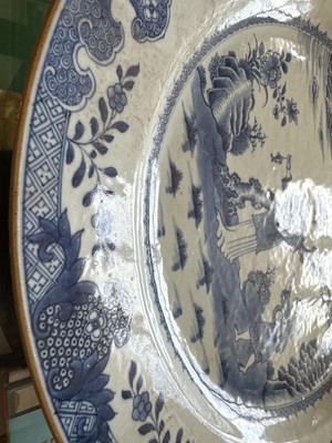 Lot An 18th Century Chinese Export Blue and White Charger