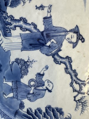 Lot An 18th Century Chinese Export Blue and White Charger
