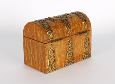 Lot A Victorian Gothic Revival Maple Stationery Box