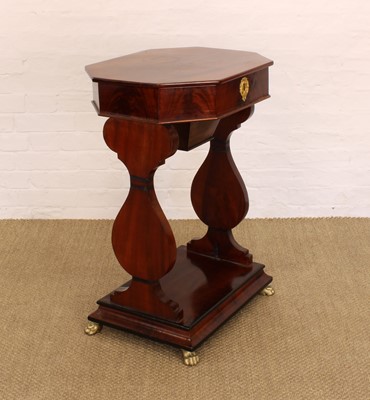 Lot 253 - An Early 19th Century North German Biedermeier Period Mahogany Sewing or Work Table
