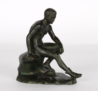 Lot 90 - A Late 19th Century Italian 'Grand Tour' Cast Bronze Figure of the "Seated Hermes"