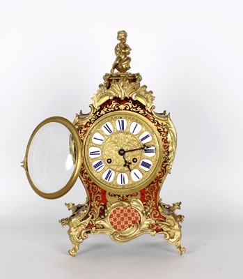 Lot 106 - A Late 19th Century French 'Boulle' Mantel Clock