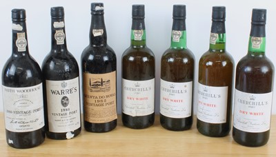 Lot 118 - 7 Bottles Mixed Lot Vintage and Dry White Port