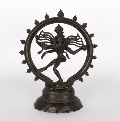 Lot 74 - An Indian Patinated Bronze Figure of Shiva Nataraja ('Lord of Dance')
