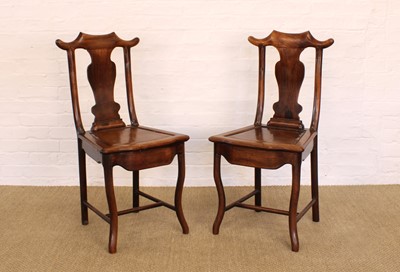 Lot 272 - An Unusual Pair of 18th Century Chinese Export Padouk Side Chairs