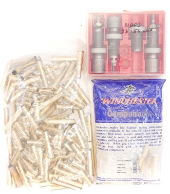 Lot 584 - 38-56 Winchester dies and cases, to include a...