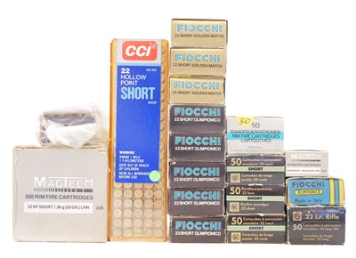 Lot 507 - .22 Short rimfire ammunition, to include 550...