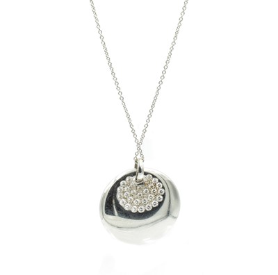 Lot Tiffany&Co platinum and diamond disk pendant, Elsa Perretti collection