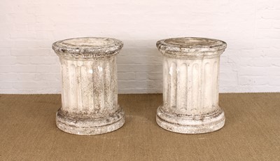 Lot 282 - A Large Pair of Reconstituted Stone Garden Pedestals