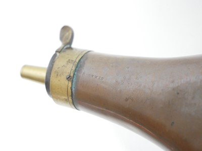 Lot Sykes 120 bore revolver powder flask, brass...