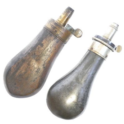 Lot 81 - Two powder flasks for small revolvers or...