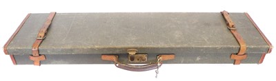 Lot 428 - Canvas and leather travelling case, to fit...