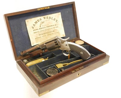 Lot 11 - Cased Philip Webley forth model Long Spur 60...