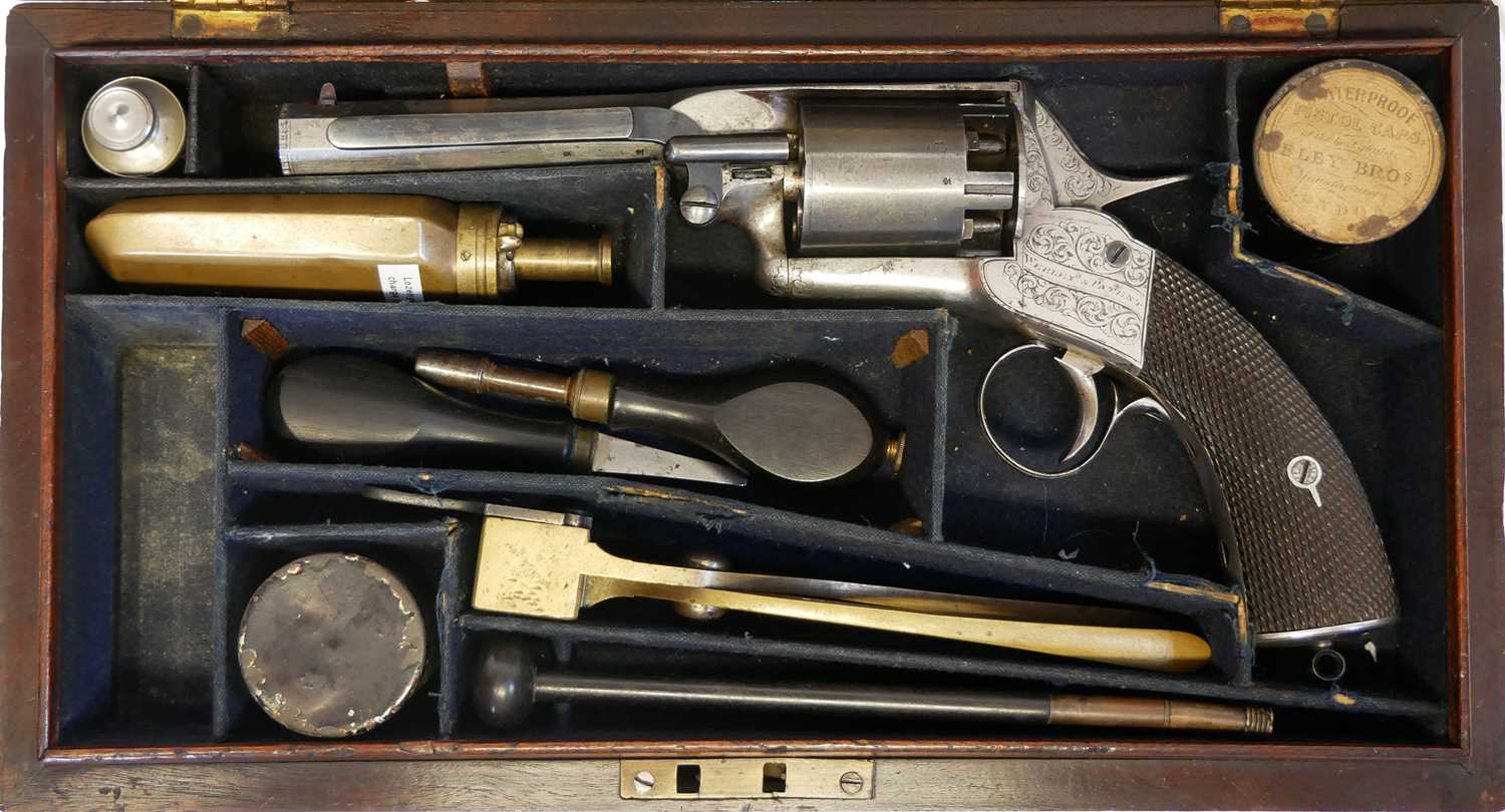 Lot 11 - Cased Philip Webley forth model Long Spur 60...