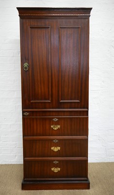 Lot 445 - Mahogany disguised gun cabinet, internal steel...